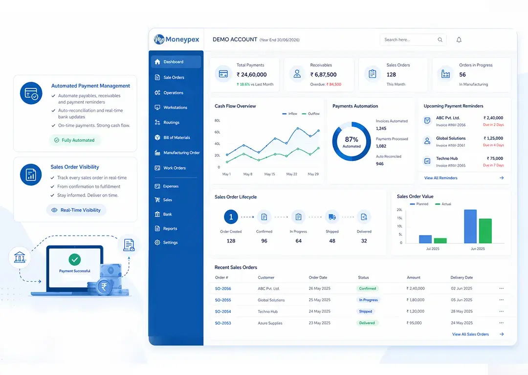 manufacturing ERP system. Simplify payroll processing